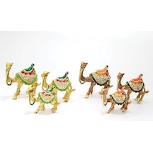 Swaroski Taşlı 3'lü Deve Figürü Alk1876 01