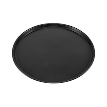 Ulzyvf Yuvarlak Pizza Tepsisi Siyah Karbon Çelik Kalıp Derin Pişirme Kabı Siyah