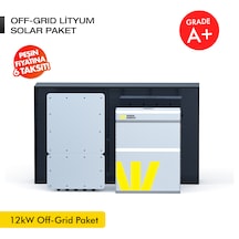 Werer Energy 12kw Trifaz Off-grid Solar Paket - Lifepo4 Batarya/ınverter/solar Panel