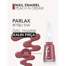 Nail Enamel Yüksek Pigmentli & Parlak Bitişli Oje Fne-506 Peach N Cream Diğer