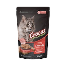 Crocus Pouch Tahılsız Somonlu Yetişkin Kedi Maması 85 G