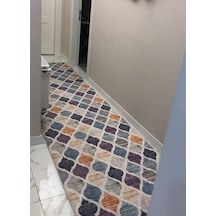 Rainbow Kaymaz Tabanlı Makinede Yıkanabilir Halı Kilim Yollu Renk