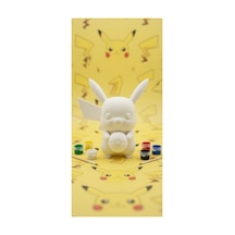 Pikachu Figür Boyama Seti 1 Figür 6 Renk Boya 2 Fırça Kendin Boya Hobi Seti