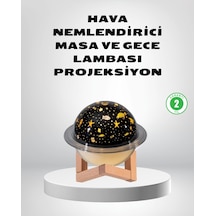 Usb Projeksiyon Gece Lambası Ve Hava Nemlendirici - Aromaterapi Destekli Taşınabilir Mini Renkli 20474626
