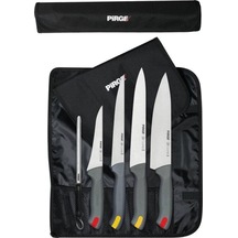 Pirge Gastro Çantalı 5'li Bıçak Seti - 35198 Siyah