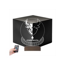 Luvivia Crypto Ethereum Eth Coin Kripto Finans 3d Lamba - Masa Gece Lambası Şeffaf