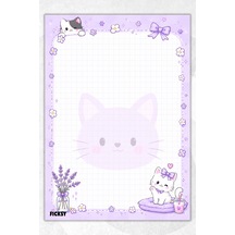 A5 Bloknot Kareli Defter - 50 Yaprak - Memopad - Notepad - Not Defteri - Not Kağıdı - 3858 Çok Renkli