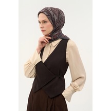 Silk Home Viskon Velora Eşarp Dört Mevsim Etro Desen Koyu Gri 90x90 Çok Renkli