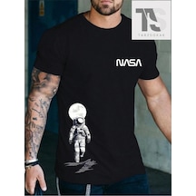 Startmore Men Astronot Ve Mektup Grafikli Tişört Beyaz
