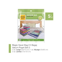 Magic Saver Bag 5'Li Bagaj Vakumlu Poşet Seti 2