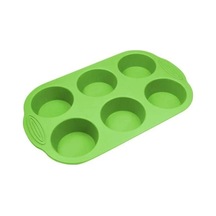 Yuvarlak Silikon Kalıp Muffin Cupcake Mini Kek Sabun Kokulu Taş Mum Epoksi Kalıbı 6'lı
