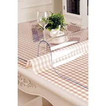 Şeffaf Masa Örtüsü,1.4 Mm Pvc Koruyucu Mat, Muşamba Naylon Yemek Masası Örtüsü