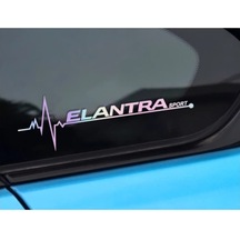 Hyundai Elantra Yan Cam Sticker Oto Kapı 20 Cm X 7 Cm Renkli