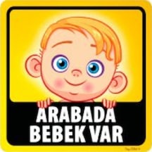 Bob15 Arabada Bebek Var Sticker (Erkek Cocugu)