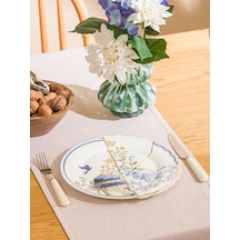 Baskılı Porselen Servis Tabağı 28 Cm Lcw Beyaz