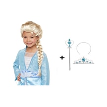 Örgülü Karlar Ülkesi Frozen Elsa Peruğu Tacı Ve Sopası Çocuk Boy - Yqbx-449392 18