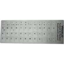 Laptoplar Için Türkçe (Q) Klavye Sticker Gri