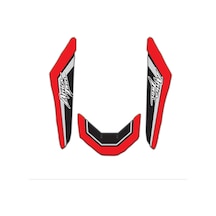 Honda Africa Twin Crf1100l 2016-2025 Uyumlu Çamurluk Pad Seti Siyah Kırmızı