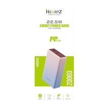 H002 20000 Mah Power Bank Pd 30w Ve Usb 22.5w Fast Hızlı Şarj Dahili Type C Ve Lightning Kablolu Dünya Standartlarına Uygun Polymer Batarya Birebir Amper Powerbank Kırmızı
