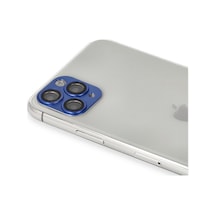 İphone 11 Pro Max Pers Alüminyum Kamera Lens - Lacivert