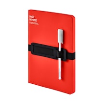 Nuuna Çizgisiz Mavi A5 Defter Not White Red 55218 Çok Renkli