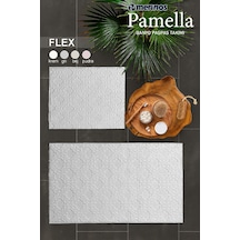 Merinos Pamella 2 Li Banyo Paspas Takımı Flex Krem Krem krem