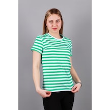 Kadın Bisiklet Yaka T-shirt Tşört Çok Renkli