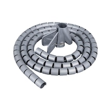 15942 Gri 1 Metre 22 Mm Spiral Kablo Toplayıcı Sabitleyici Parça Genel
