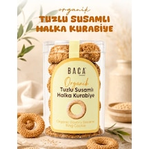 Organik Tuzlu Susamlı Halka Kurabiye 100g