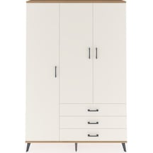 Arges Dolap 6 Raflı 3 Çekmeceli Tek Askılı 132x30x195 Çam-ayt... Çam