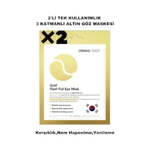 Dermal 2'Li Tek Kullanımlık 3 Katmanlı Altın Göz Maskesi X2 Adet