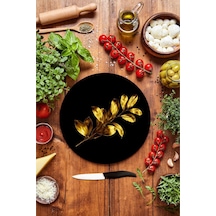 Tek Buğday Desenli Cam Kesme Tahtası - Cam Kesme Tablası - Sunum