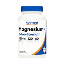 Nutricost Magnesium+ Extra Strength 420mg, 120 Capsules - 60 ...