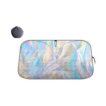 Dancemonkey 145x80cm Araba Ön Cam Güneş Koruma, Çift Daire Panjur, Lazer Güneşlik/