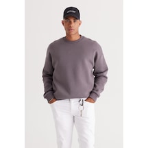 AC&Co / Altınyıldız Classics Erkek Koyu Grı Oversize Fit Bol Kesim Pamuklu İçi Polarlı Bisiklet Yaka Sweatshirt Koyu Gri AC&Co / Altınyıldız Classics Erkek Koyu Grı Oversize Fit Bol Kesim Pamuklu İçi Polarlı Bisiklet Yaka Sweatshirt Koyu Gri