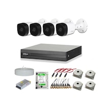 Dahua 2 MP 4 Kameralı 500 GB Disk Dış Ortam AHD HD-CVI Full Kamera Seti
