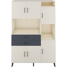 Hyperion Dolap 9 Raflı 2 Çekmeceli 6 Kapaklı 132x44x195 Aytaşı-aytaşı/antrasit Aytası/antrasıt