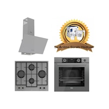Ferre D088 - LN388 - XE64CPR Fryart & Steamart Gri Cam Ankastre Set