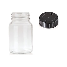 Şeffaf Cam Geniş Boyunlu Numune Şişe 500 Ml