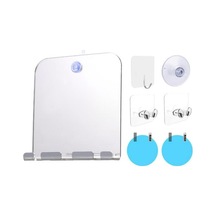 1 Takım Duş Aynası Vantuzlu Duvara Monte Akrilik Buğu Önleyici Tıraş Makyaj Aynası Banyo İçin Kare Diğer