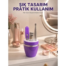 Hepsi Mor Manikür Pedikür Seti Taşınabilir Kişisel Bakım Kiti Najmaddin