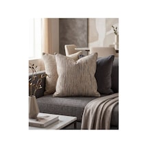 45x45 Cm Yastık Kılıfı Modern Kırlent Kılıfı Sadece Kılıf Çizgili Çizgili