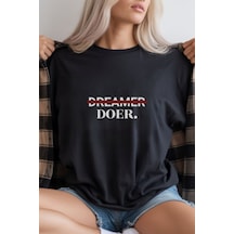 Unisex Oversize 24/1 Penye Dtf Baskılı Tişört - Dtf293 Beyaz
