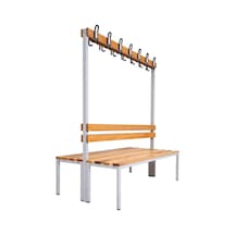 Ayakkabılıksız 4 Ayaklı Çift Taraflı Bank, Kanca Şeritli Bank, 14 Kanca, 150x85x170 Cm, Spor Bankı
