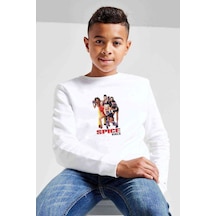 Tshirthane Spice Girls Baskılı Unisex Çocuk Beyaz Sweatshirt Beyaz