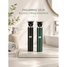 Tıraş Makinesi Profesyonel Paslanmaz Çelik T-bıçak Saç Sakal Ense Vücut Mh-hs4754-9415