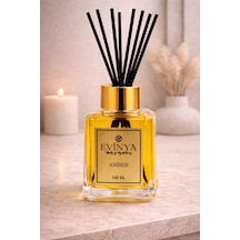 Amber Bambu Çubuklu Oda Kokusu 100 Ml Kalıcı Reed Diffuser