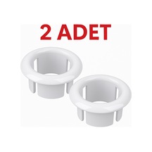 2 Adet Beyaz Lavabo Taşma Yüzüğü Evye Taşma Deliği Kapağı Plastik Gider Aksesuarı Uyumlu Diğer