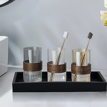 Willowhaven 2 Adet Siyah Silikon Makyaj Tepsisi - Sabun Şampuan Parfüm Takı Depolama Siyah