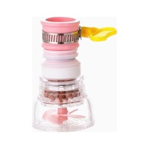 Jms 360 Derece Dönen Duş Mutfak Su Filtresi Musluk Kafası Memesi With Filter Stone Pembe